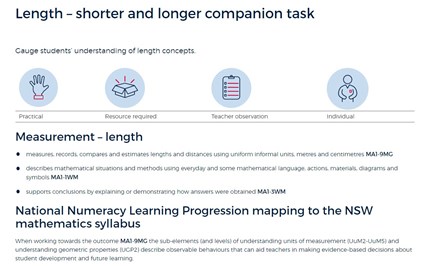 Length – shorter and longer companion task