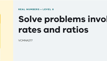 Solving problems involving rates and ratios Image