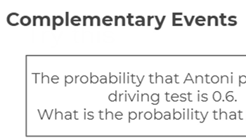 Complementary events Image