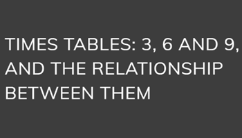 Times tables: 3, 6 and 9, and the relationship between them Image