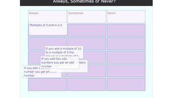 Always, sometimes or never? Number Image